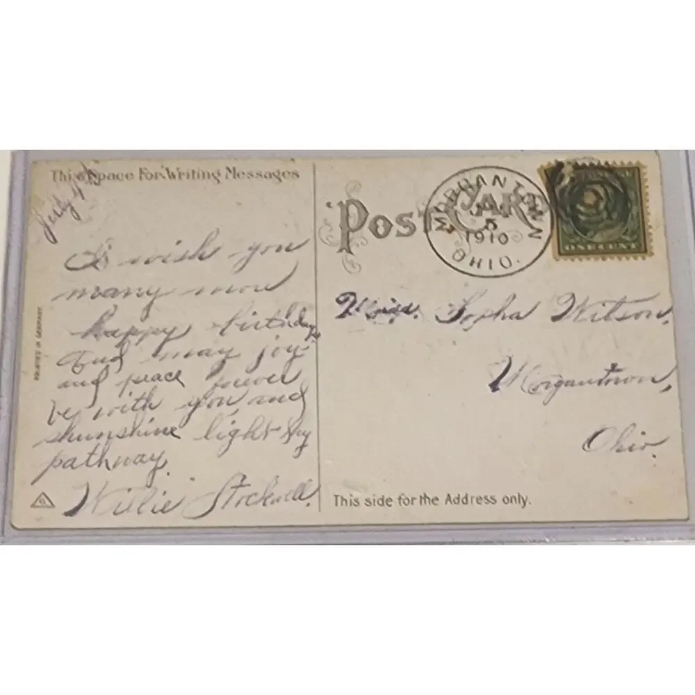 Lot Of Five Vintage Antique Embossed Postcards Flowers